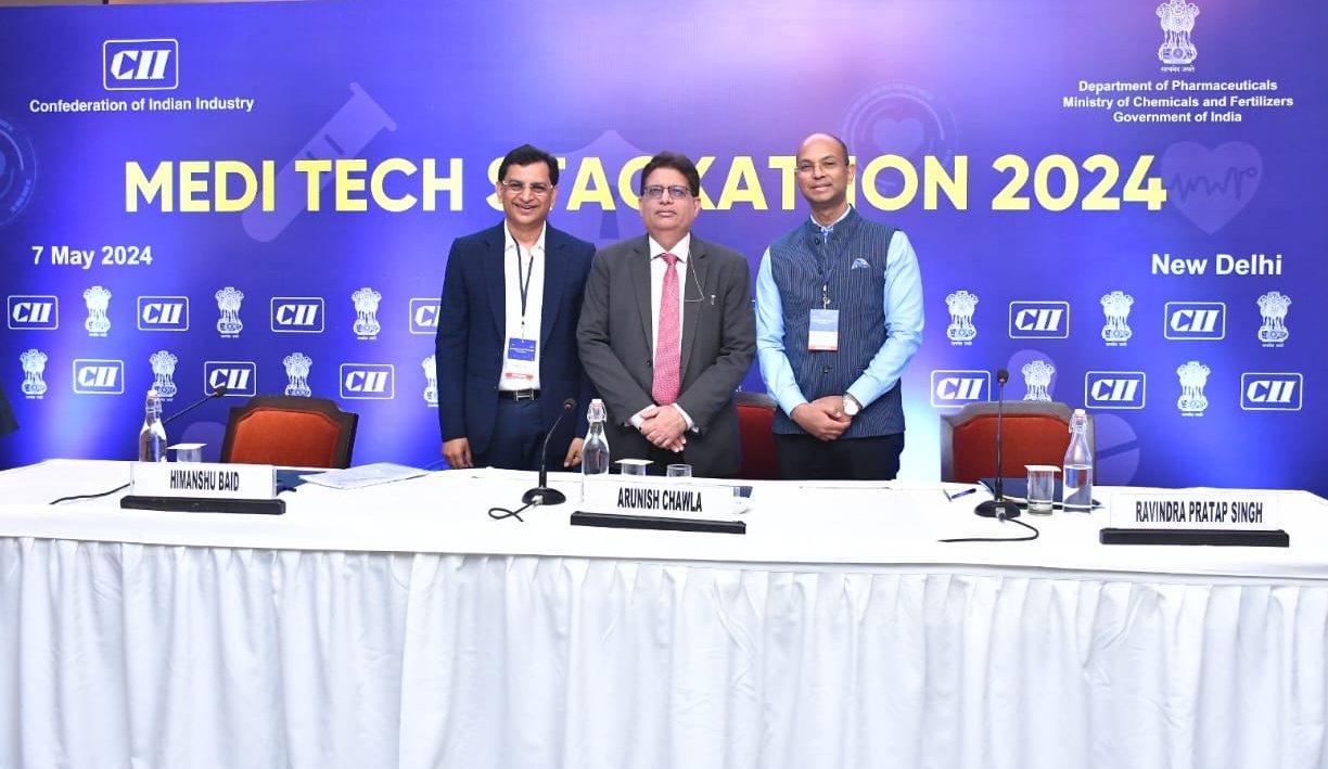 Secretary, Department of Pharmaceuticals launches the MEDITECH STACKATHON 2024 in collaboration with CII at New Delhi